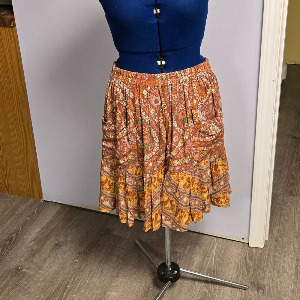 Spell & The Gypsy Collective OOAK City Lights Mini Skirt, M, EUC